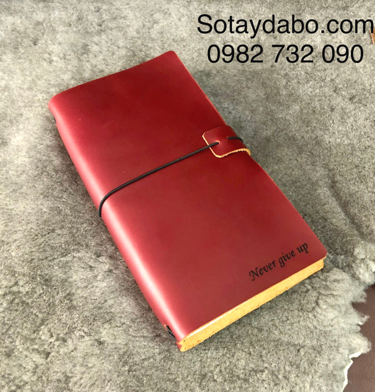 Sổ da cao cấp gáy còng Size A5 12 Món quà sổ tay